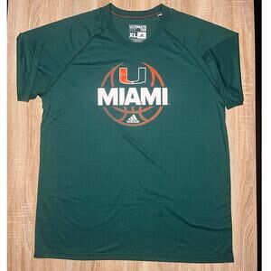 Vintage Miami Hurricanes Mens Adidas Basketball T-Shirt XL